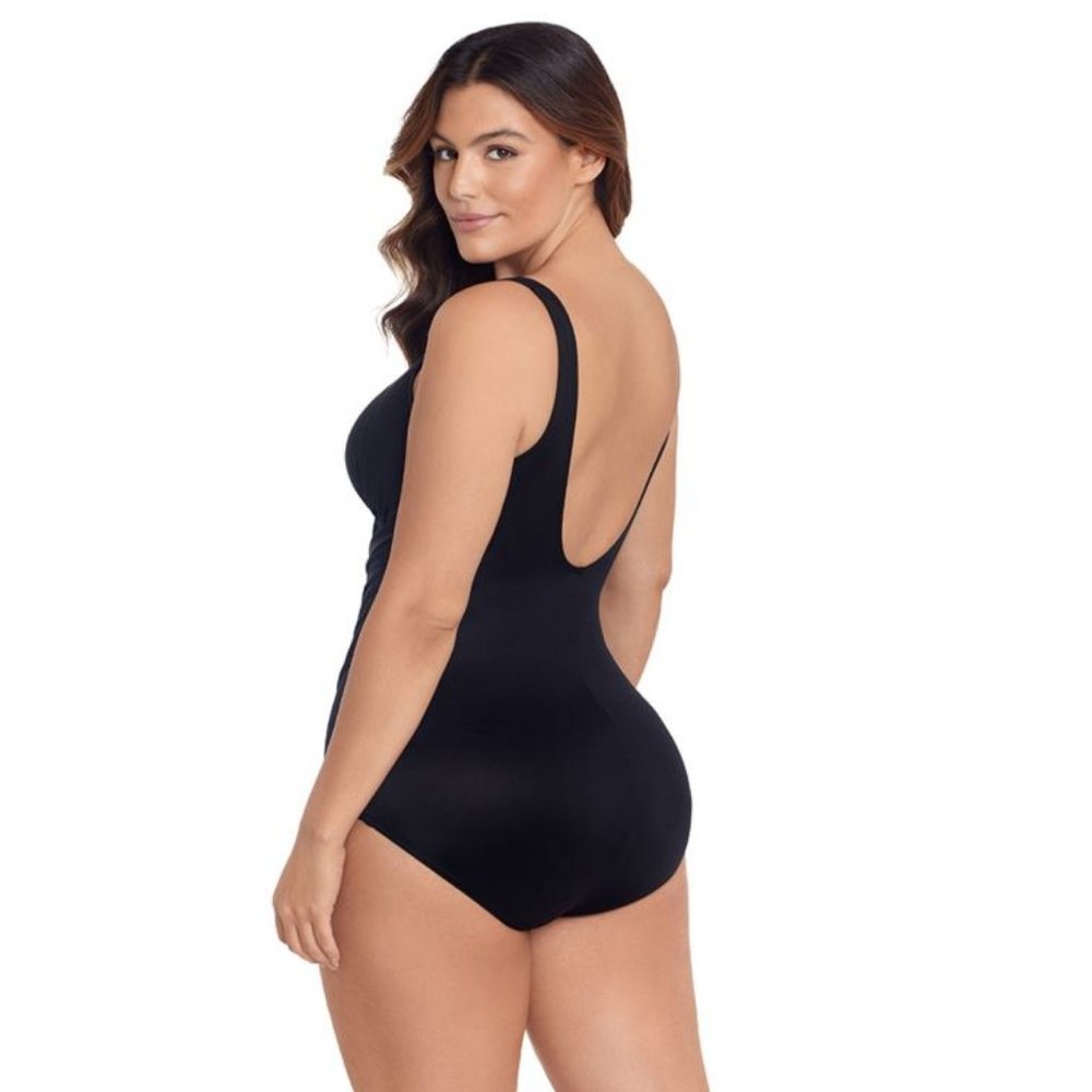 Nwot Miraclesuit Plus Solid Oceanus One Piece Swi… - image 2